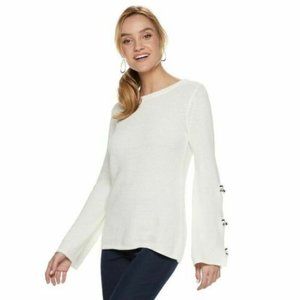 Women's Sweater ELLE Bow Sleeve size L NEW